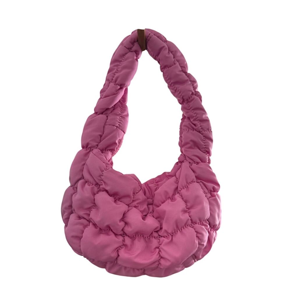Do Everything In Love Pink Quilted Puffer Mini Shoulder Bag Bubble Purse